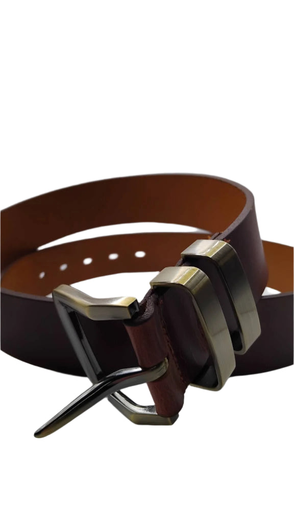 Australian Made Full Grain Leather Belt | Satin Gold